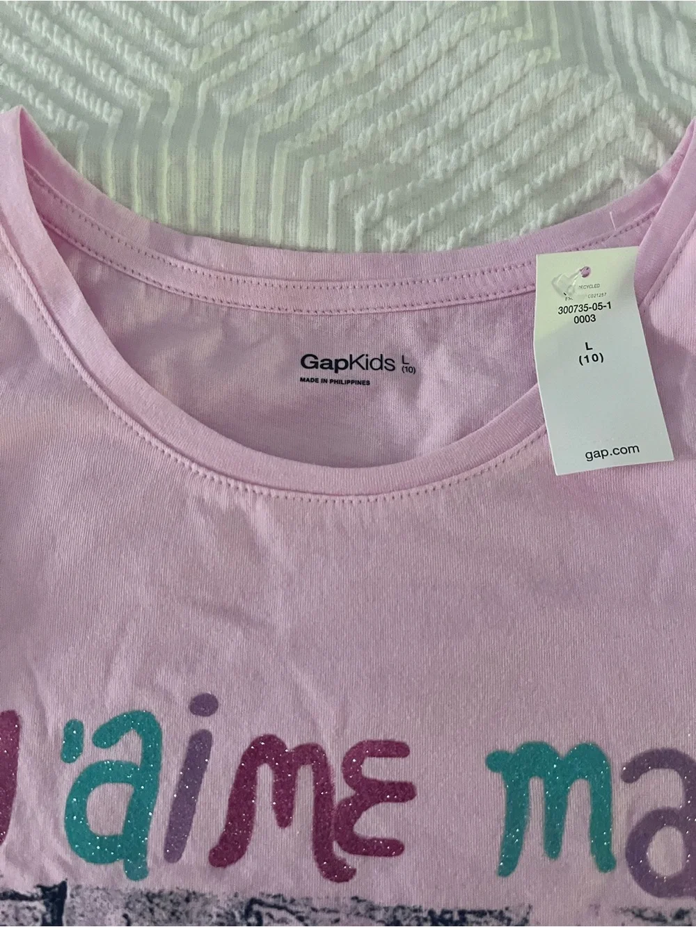 GAP Pink Tank Top with Teal & Purple Bicycle Graphic